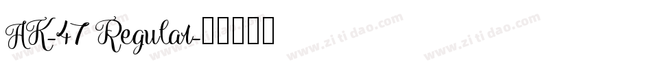 AK-47 Regular字体转换